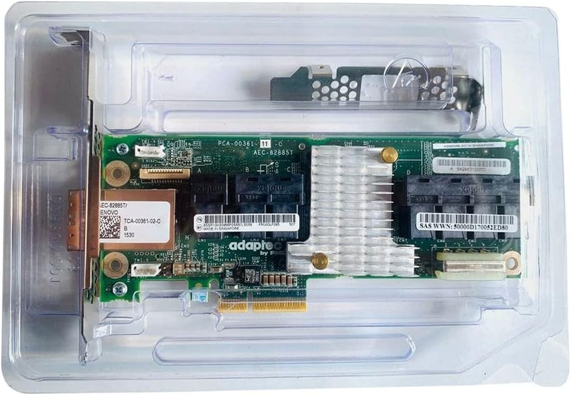 LAMPAN 12Gb/s SAS Expander Card Adaptec AEC-82885T, 9-Connector (7X Internal SFF-8643 + 2X External SFF-8644), PCIe Slot Power, SES-2/SGPIO, for LSI HBA/RAID, TrueNAS unRAID Proxmox ESXi JBOD - Image 3